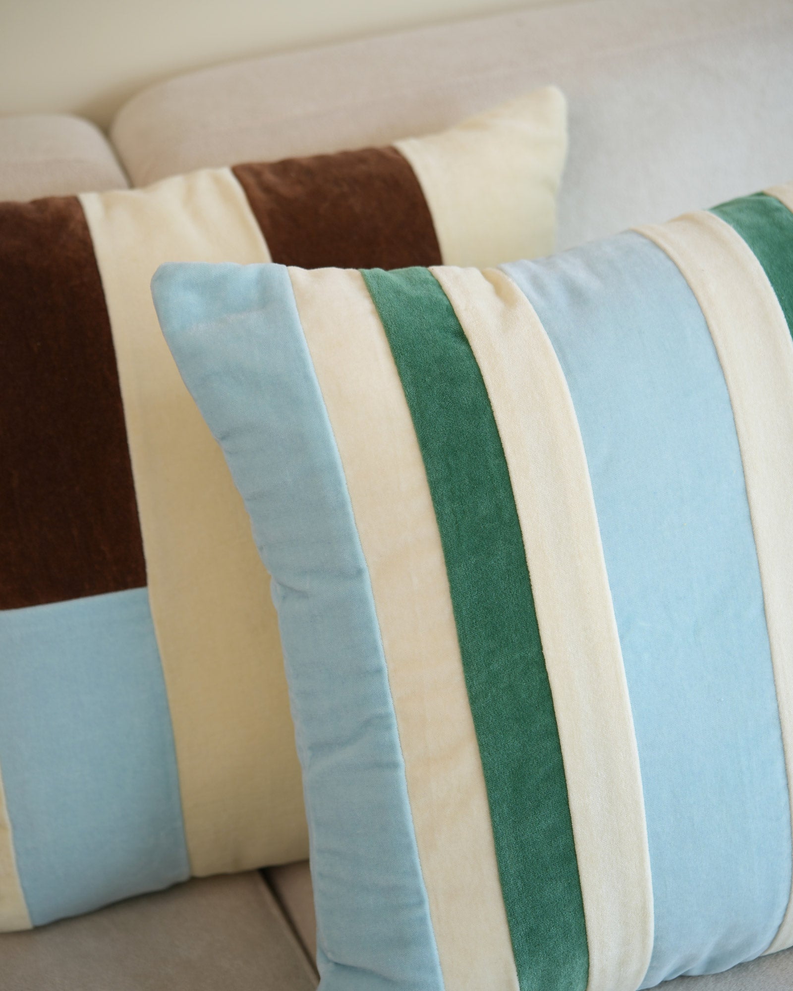 Lagoon Cotton Velvet Pillow