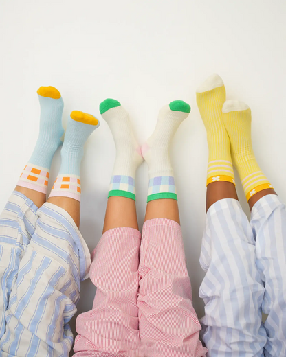 Lime Ocean Socks, Set of 3