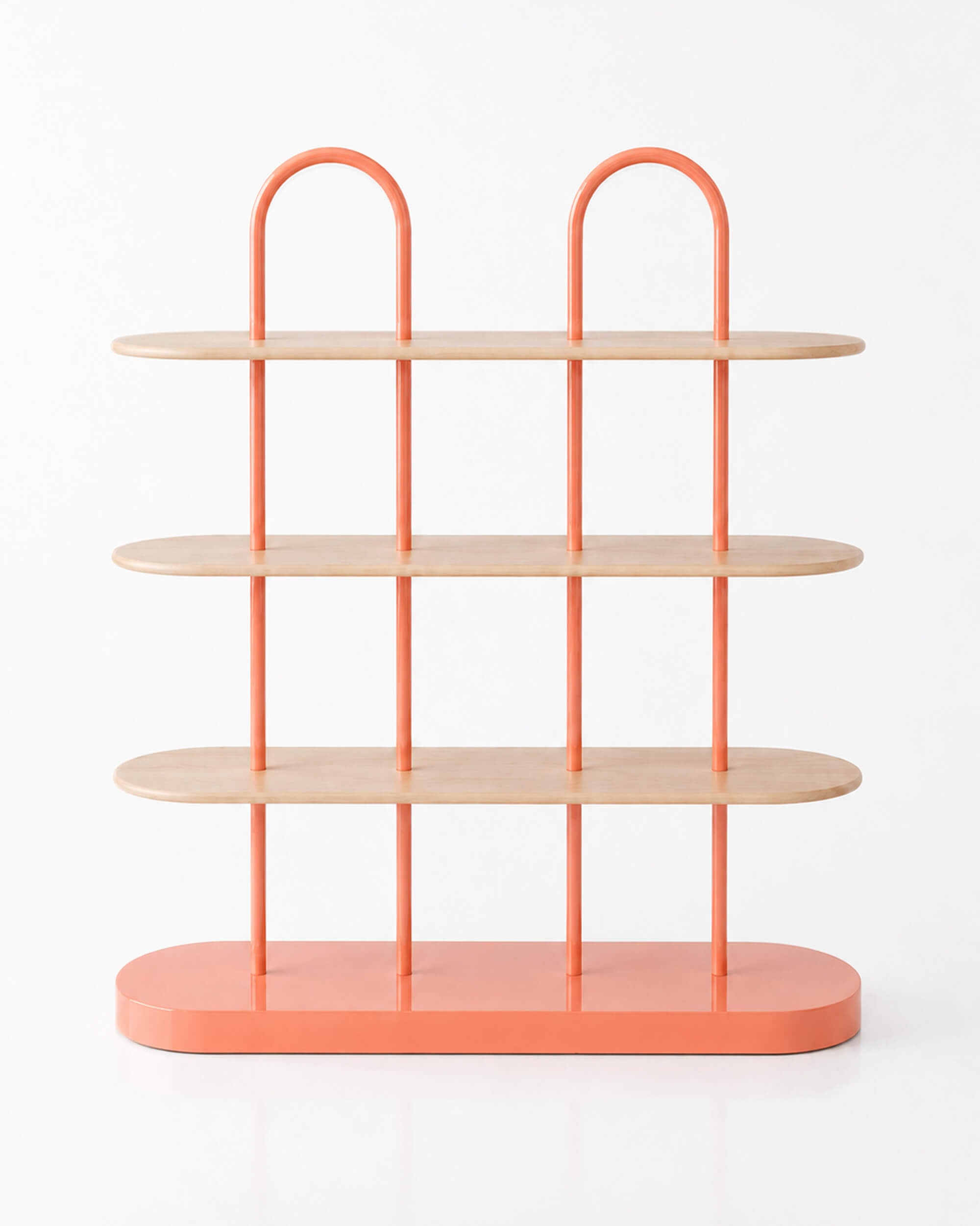 Marlo Bookshelf - Wood/Papaya